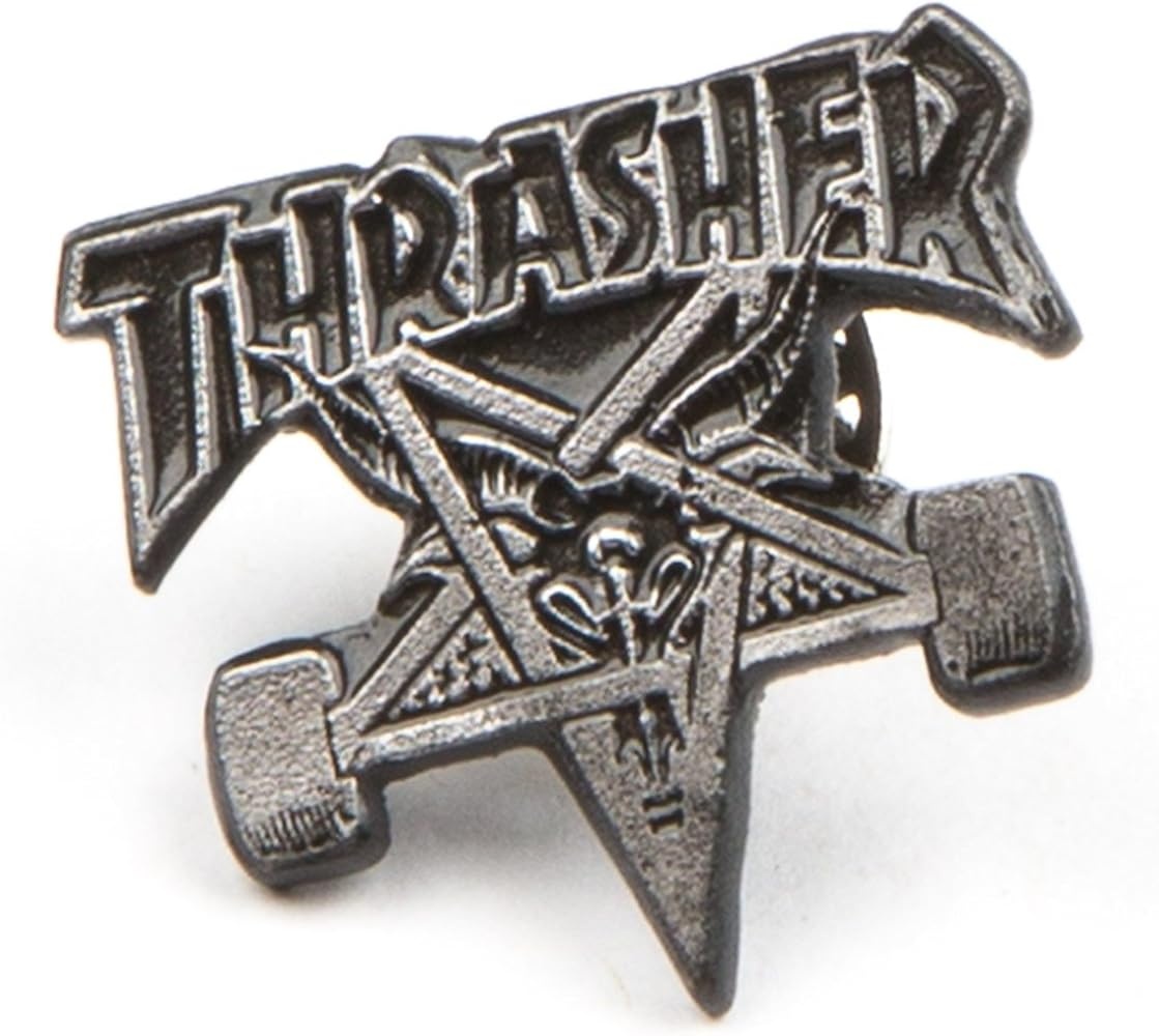 thrasher thrasher sk8 goat lapel pin