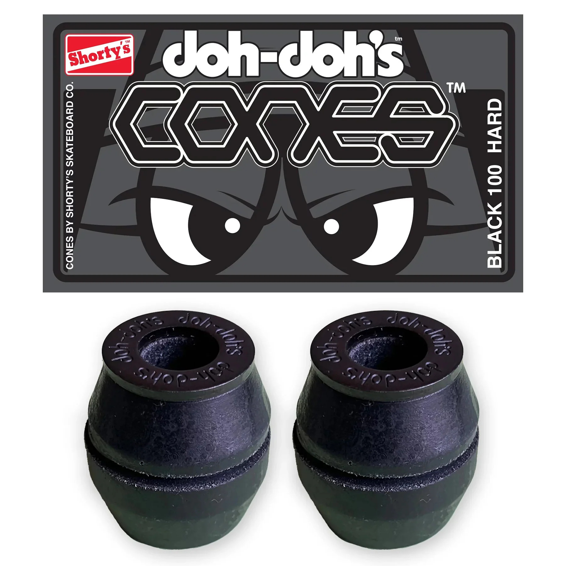 shortys shortys doh dohs cones black 100a hard bushings