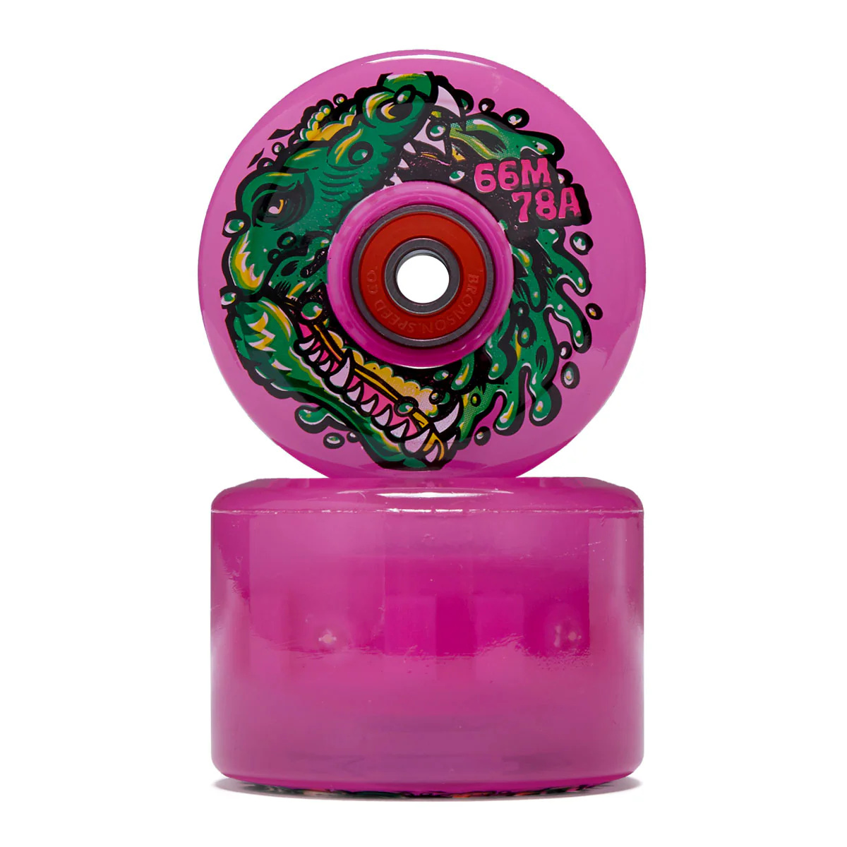 slime balls slime balls gator swamp spew light ups with bearings 78a 66mm pink wheels
