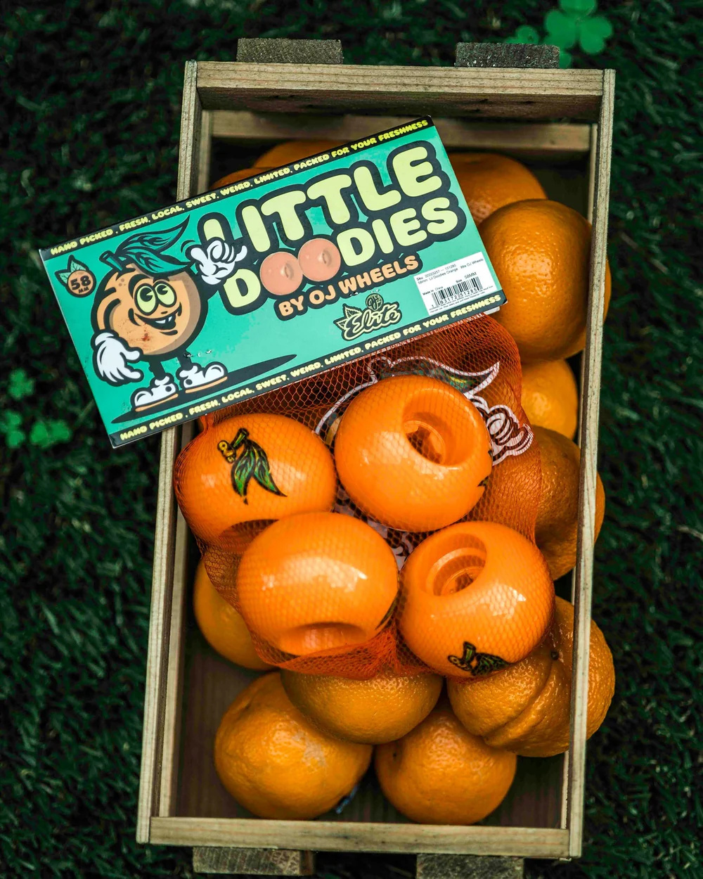 oj wheels oj lil doodies 99a 58mm orange wheels