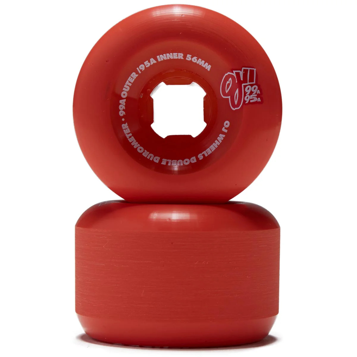 oj wheels oj double duro mini combo 99a/95a 56mm red wheels