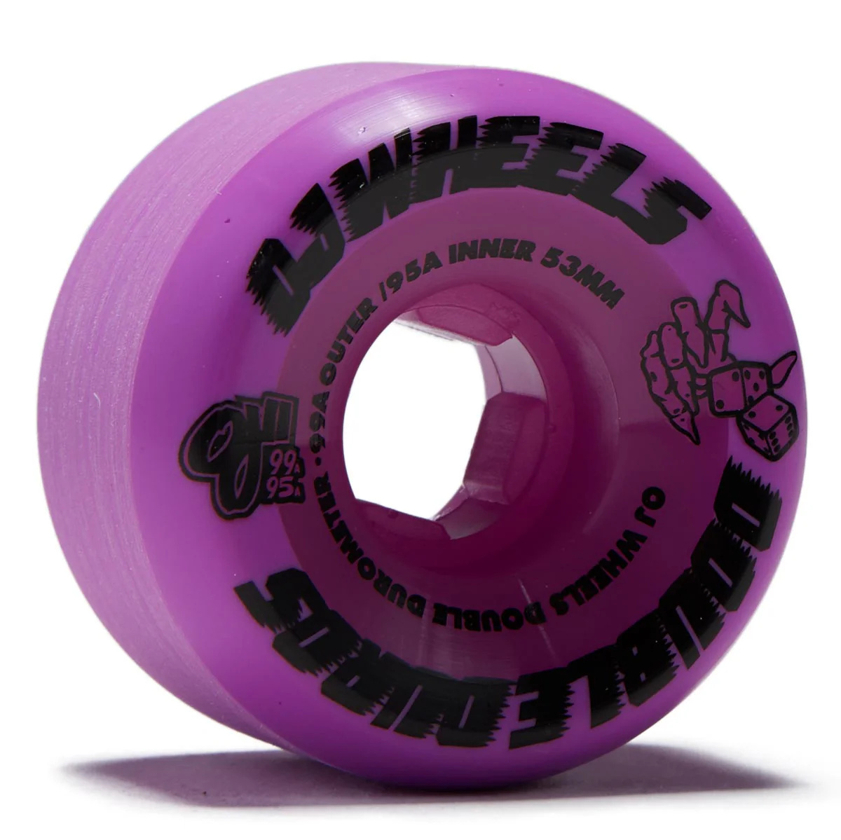 oj wheels oj double duro mini combo 99a/95a 53mm purple wheels