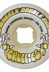 oj wheels oj double duro chubbies 99a/95a 56mm white wheels