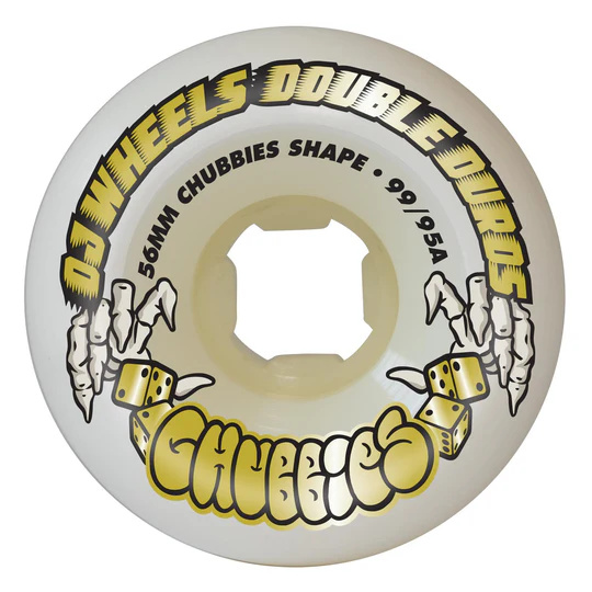 oj wheels oj double duro chubbies 99a/95a 56mm white wheels