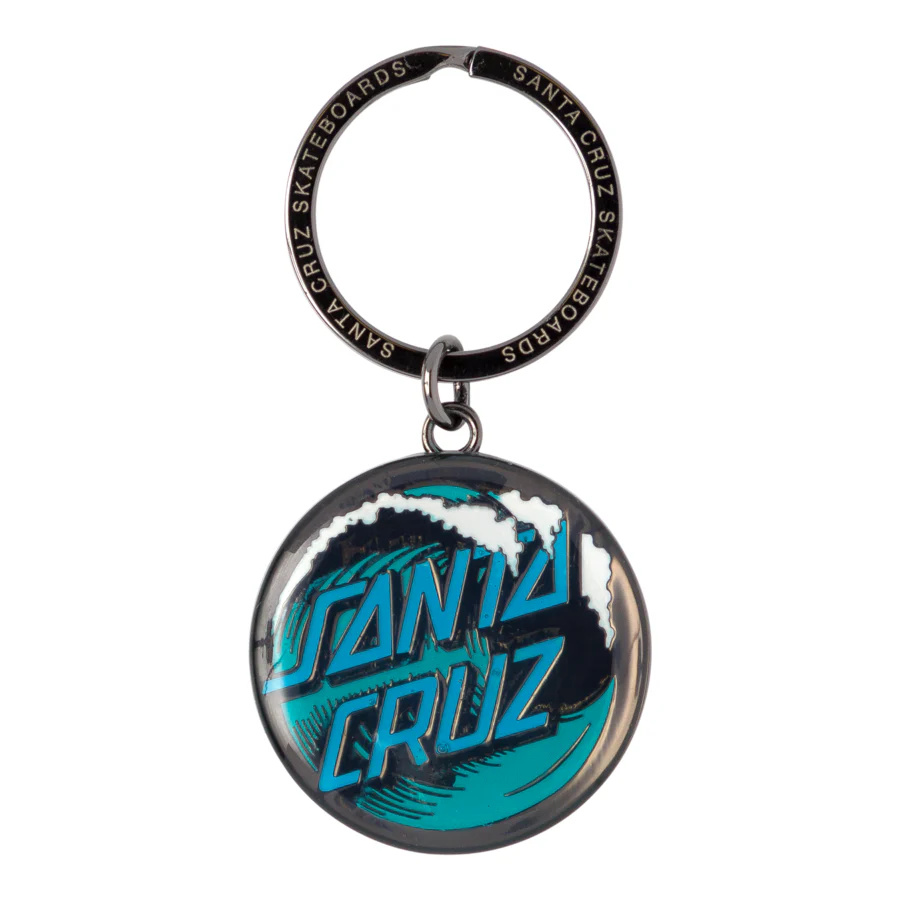 santa cruz santa cruz wave dot keychain