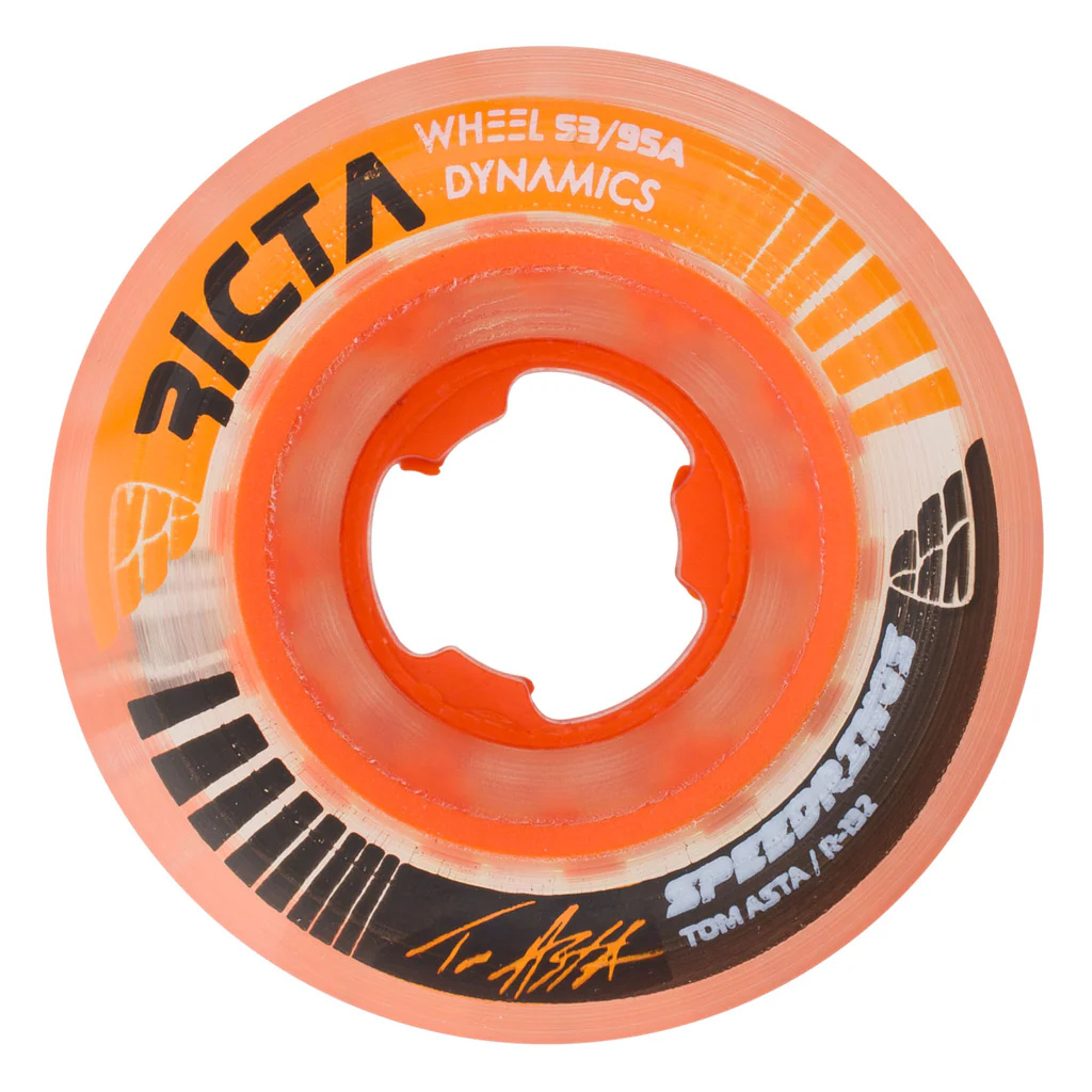 ricta ricta asta speedrings 95a 53mm wide clear orange wheels