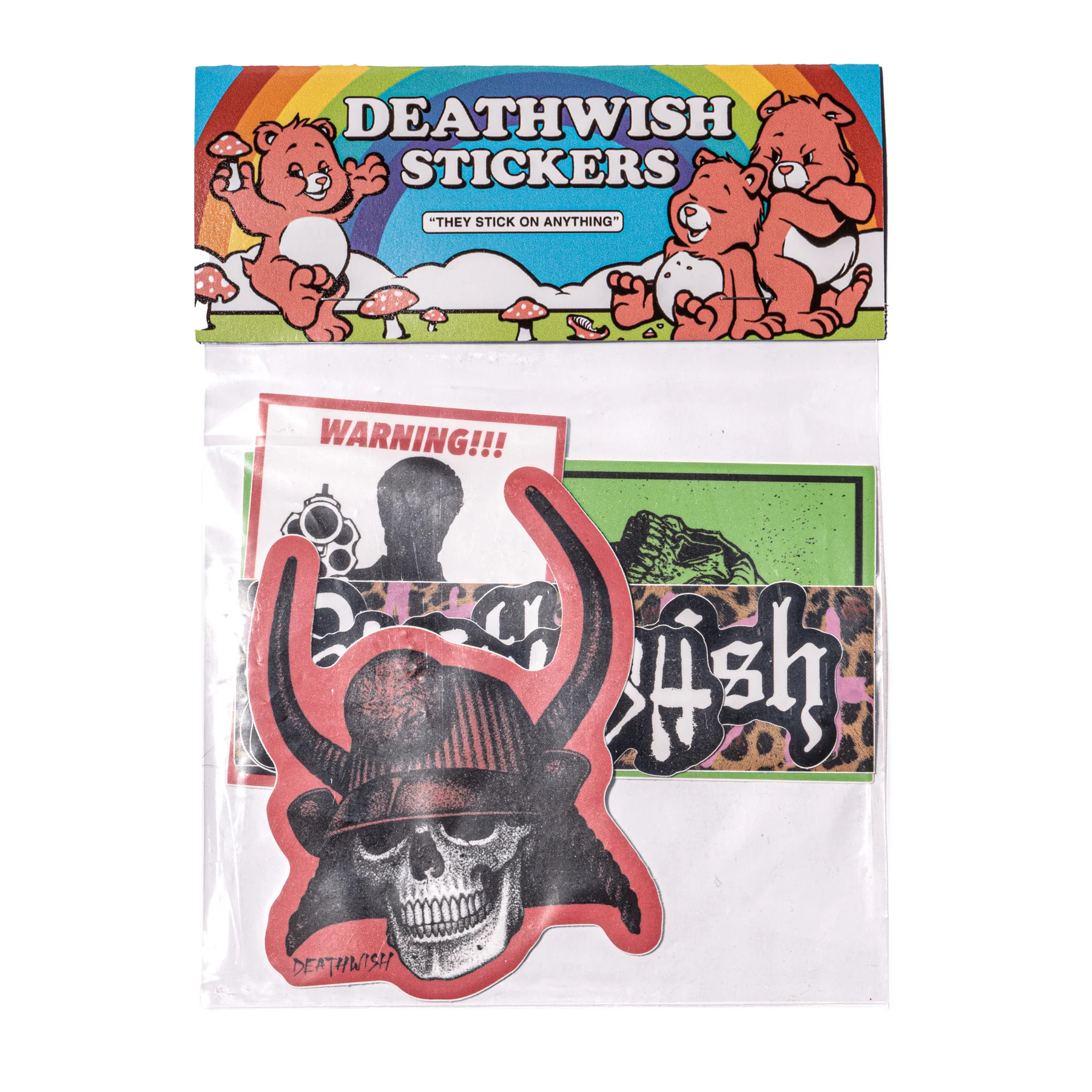 deathwish deathwish warning stickers 6 pack