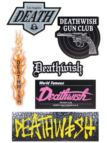 deathwish deathwish world famous stickers
