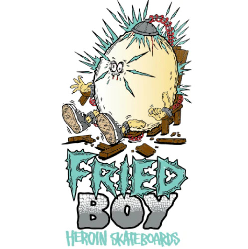 heroin heroin fried boy sticker