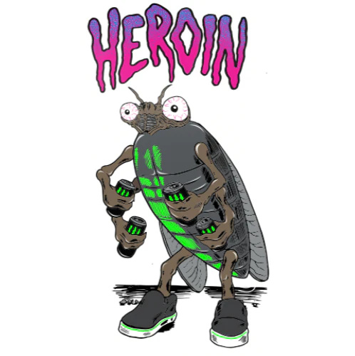 heroin heroin fried boy swampy sticker