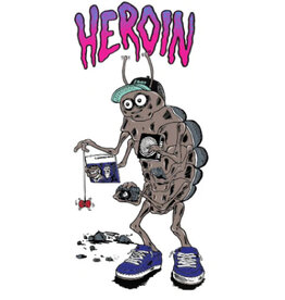 heroin heroin fried boy nolan sticker