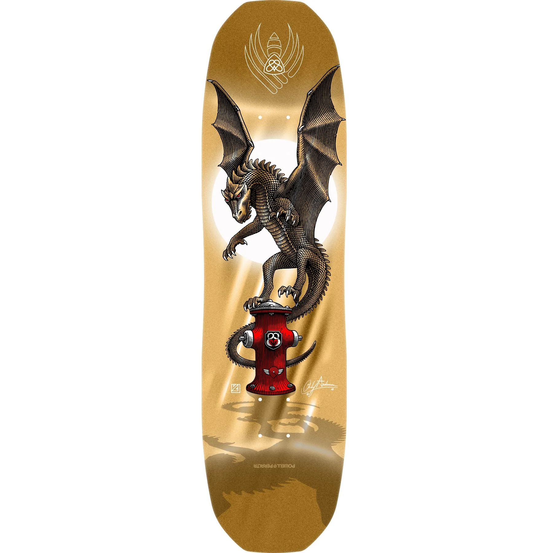 powell peralta powell andy anderson hydrant gold foil flight 8.4 deck