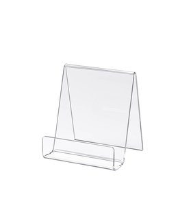Acrylic book stand multi-purpose display  3-1/2''W x 3-1/2''D x 4''H, opening 1"