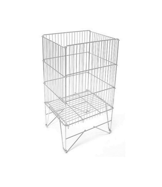 Folding dumpbin 24'' x 24" x 33"H