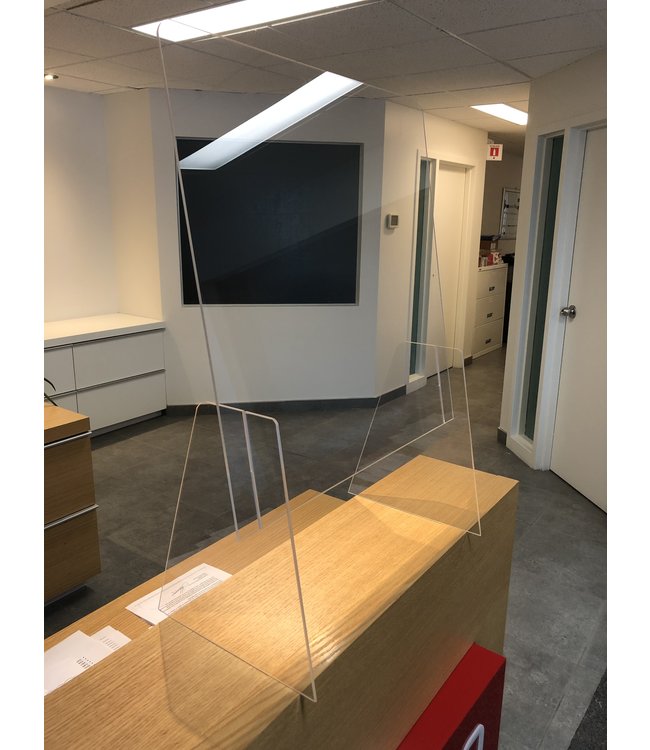 pare-haleine | écran protecteur en acrylique auto-portant 23.5"Lx 31.5"H x 1/8" Épaisseur