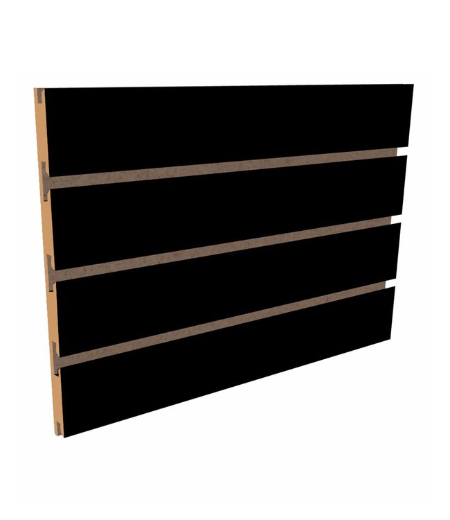 Slatwall Panel 96"x 48''H grooved on the 96", black