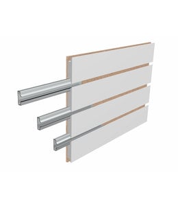 96 "x 48''H Slatwall Panels | Heavy-Duty Inserts | White Slatwall.