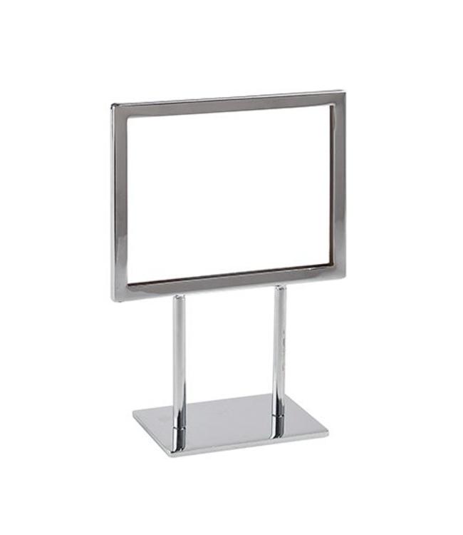 Horizontal frame with base 11” x 7” H, chrome