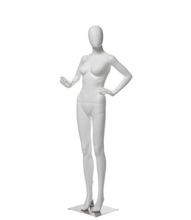 Female mannequin white plastic