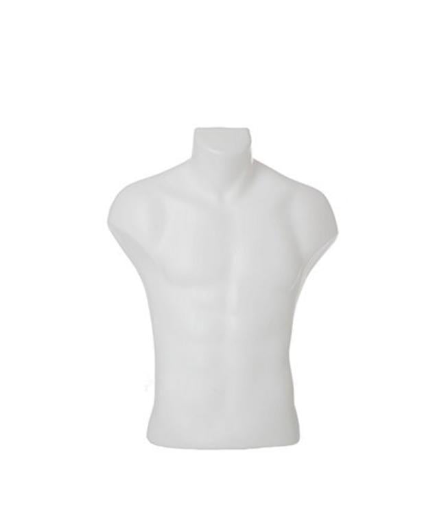 Male's torso made of molded plastic