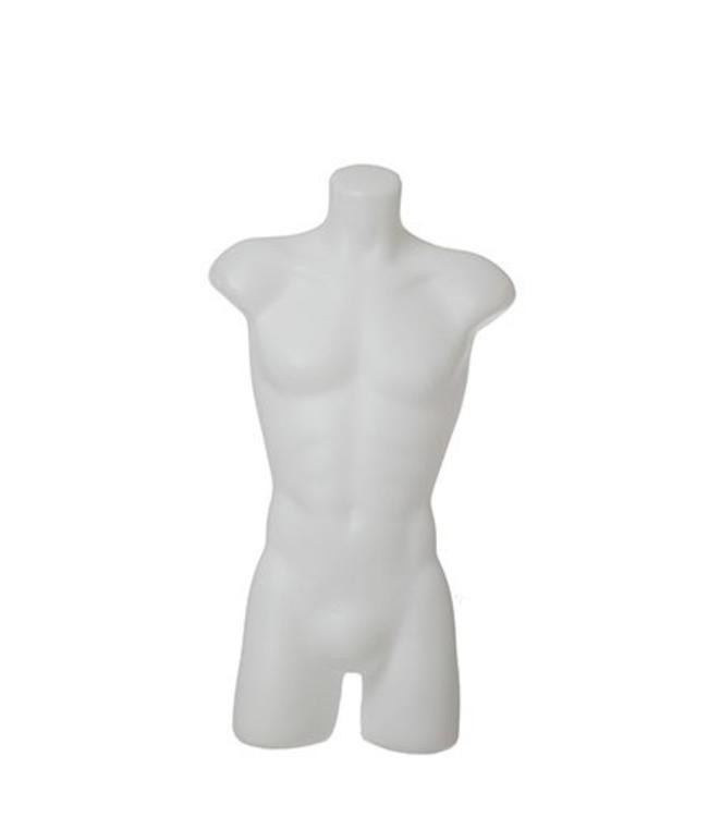 Male's torso long, molded plastic