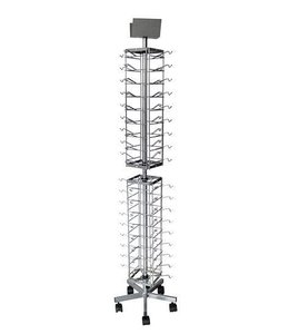 Floor Standing Metal Eyewear Spinner - 67"H x 15"W