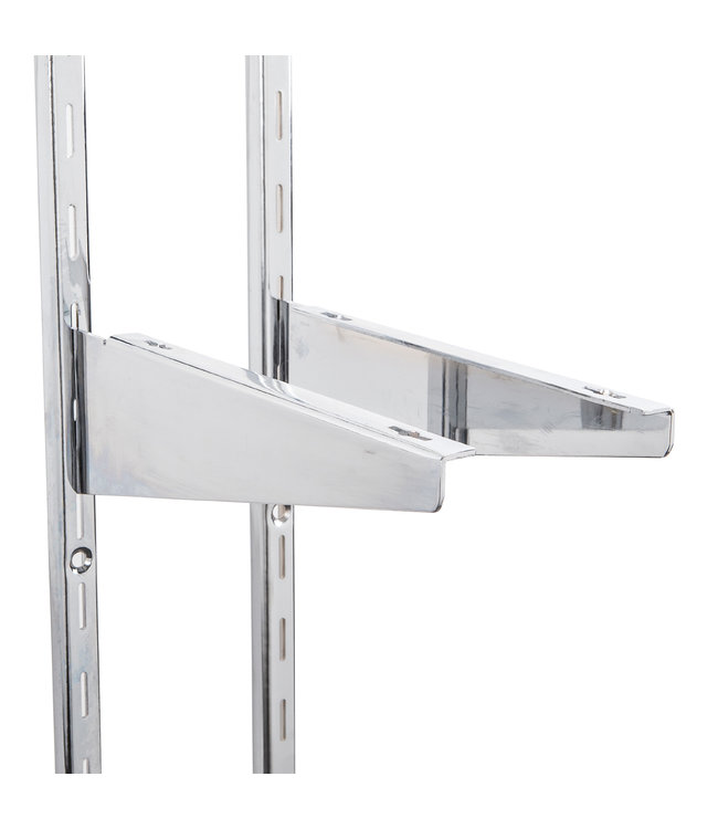 Heavy duty chrome wood shelf bracket, 1"-2"CC (sold in pair) 10"/12''/14''/16''/18''