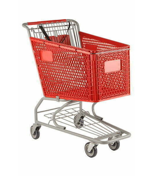 Large red shopping cart - (39'' x 22'' x 40'')