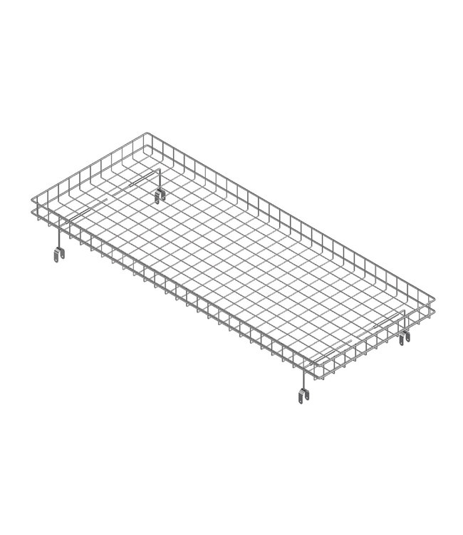 Grid basket for double double-rail rack