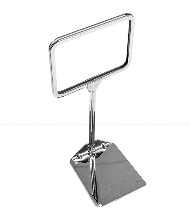 Horizontal frame on 11 "W x 7 "H base, with adjustable stem from 14" to 22" - chrome