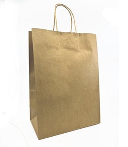 Kraft Paper Shopping Bags 10x5x13" - Le vanity - Box of 250