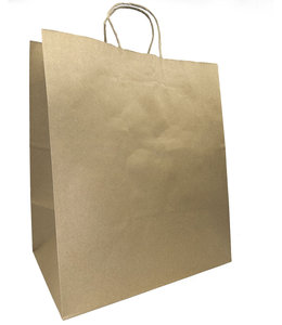 Kraft Paper Shopping Bags 18x7x19" - L'Universel - Box of 200