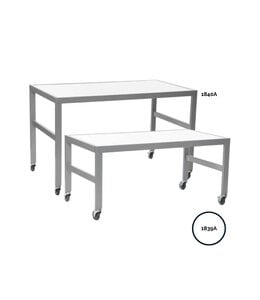 Small nesting table 46"x24"x21"H, white melamine top