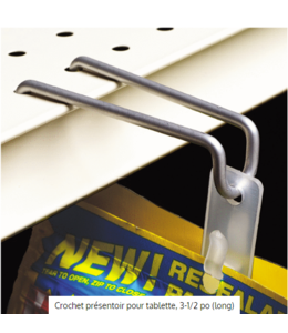 Metal shelf hook for impulse strip