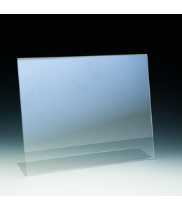 L shape sign holder 11” x 8.5” H horizontal, acrylic