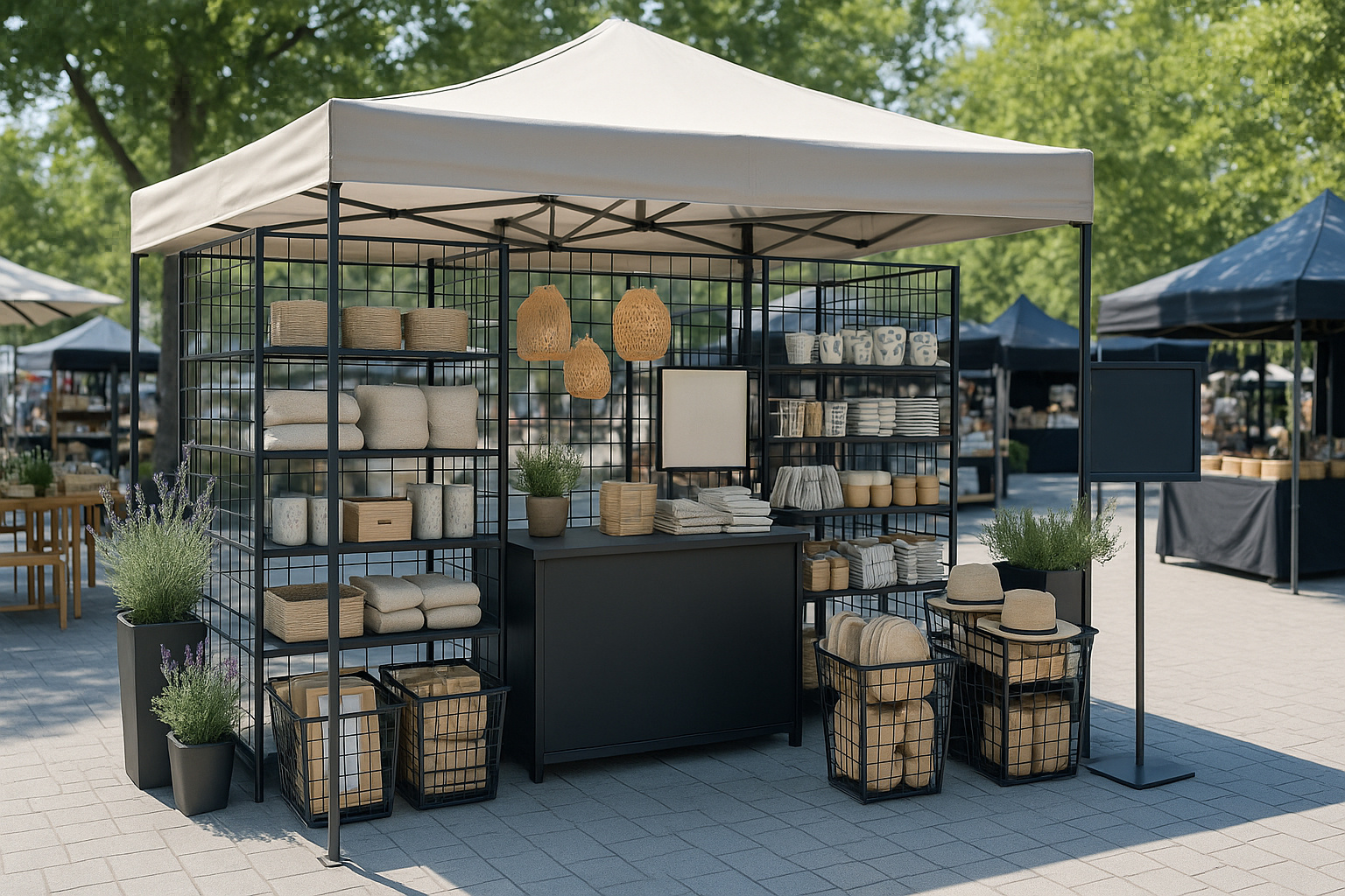 kiosque de marche et festival