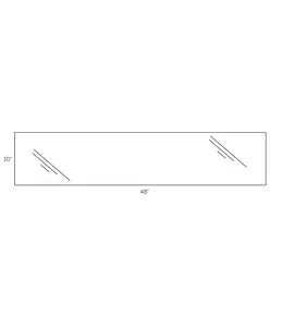 Tempered glass shelve 10" x 48" x 5mm