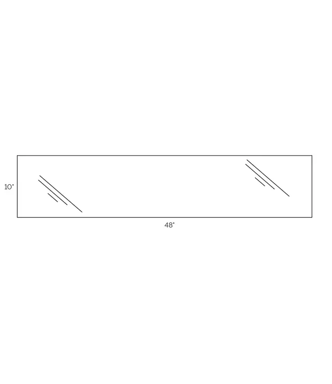 Tempered glass shelve 10" x 48" x 5mm