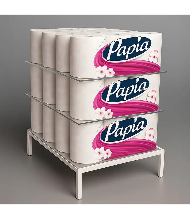 Podium en Métal Blanc – Présentoir pour Pharmacie | Précommande