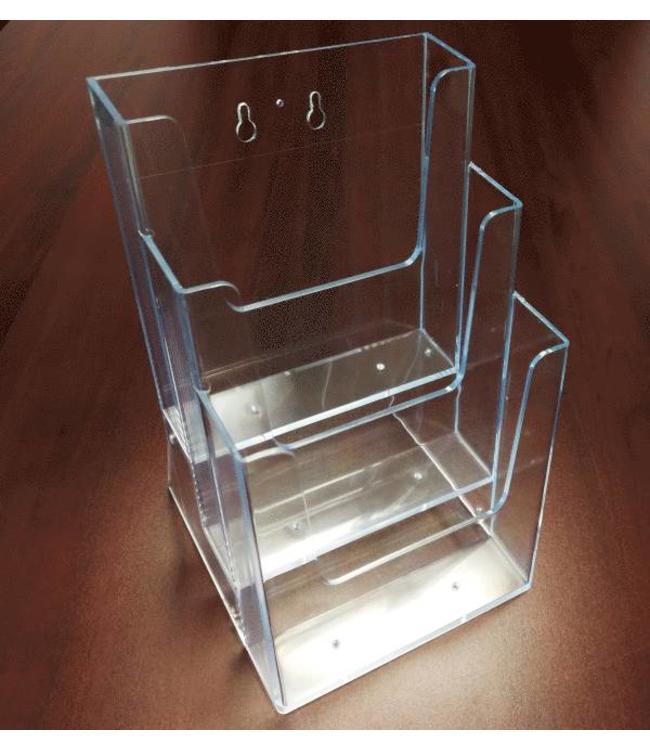 3 level counter/wall/SW brochure holder 6-1/4" x 6" x 9-3/8"H