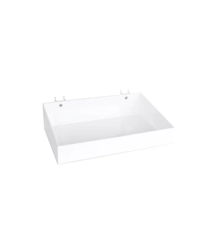 ⅛" white acrylic tray for pegboard