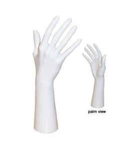 Female's hand 11.5"H white pvc