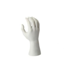 Main Homme en pvc 9.5"H, blanc ou noir