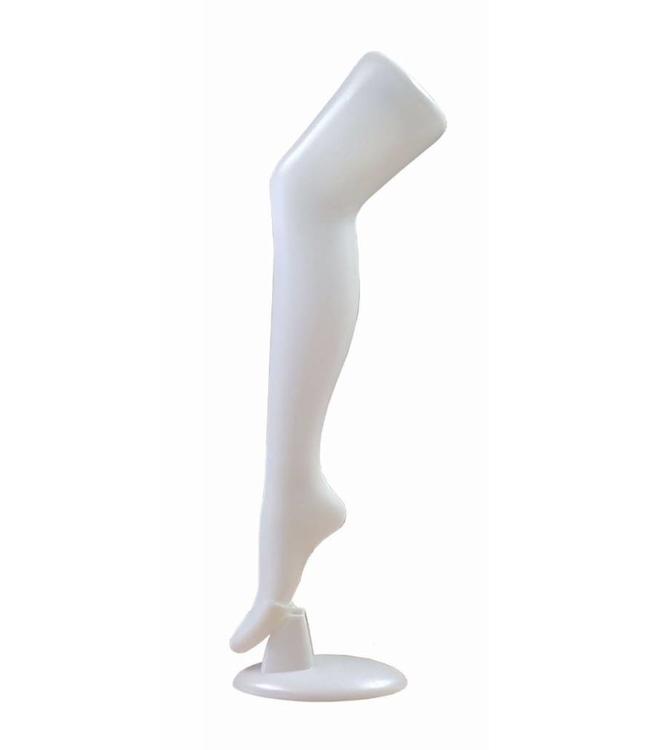 Female plastic leg 29.5"H, base 8.5" x 5.5" white/fleshtone/clear