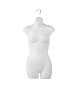 Torse femme 30 ½’’H à suspendre, plastique moulé, dos creux