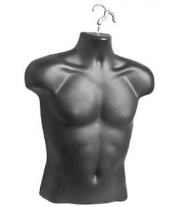 Female's bust form, molded plastic, hollow back