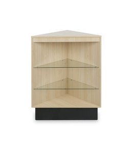 Open corner display case melamine