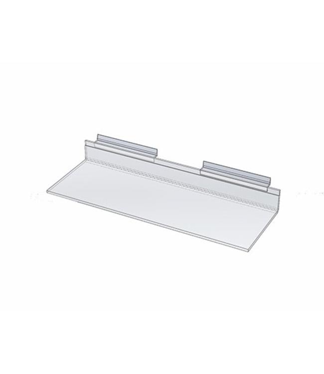 Slatwall acrylic straight shelf