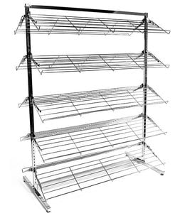 Double sided shoe rack 48"x24"x60"H chrome