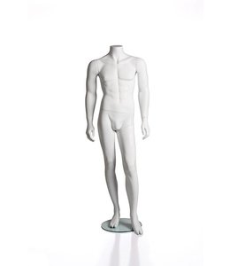 Mannequin homme sans tête, fibre de verre blanc